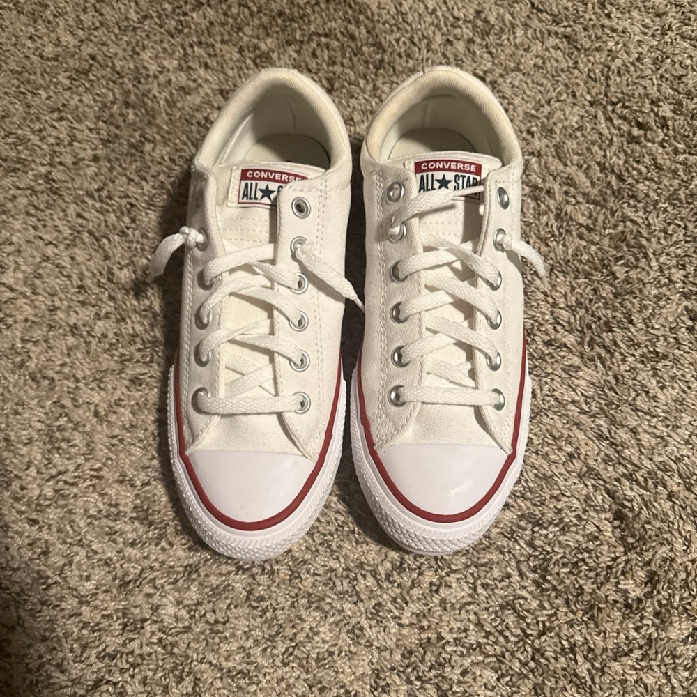 Converse Kids White and Red Sneakers